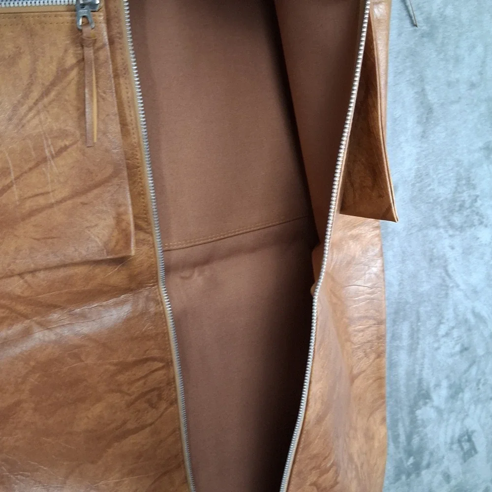 VTG American Tourister Brown Faux Leather Garment Bag Suit Travel Luggage Carrie